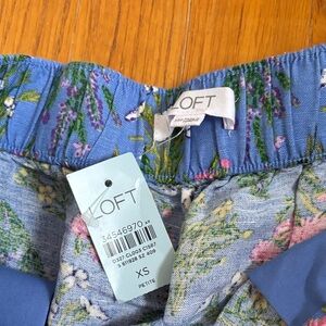 Loft Floral Wide-Leg Pants